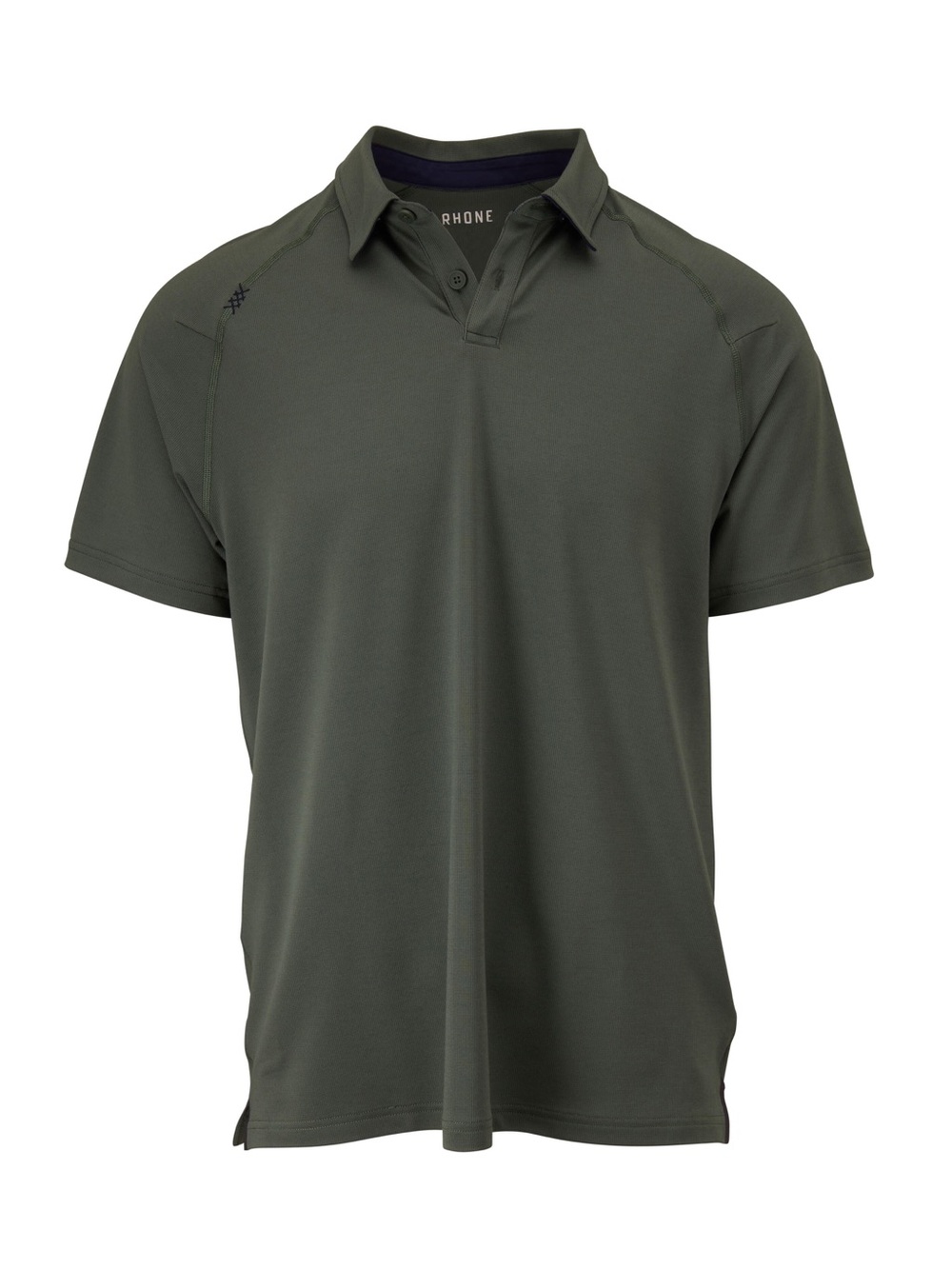 Rhone Delta Pique Polo Men’s 2XL Khaki Gray Performance Golf Athletic Shirt